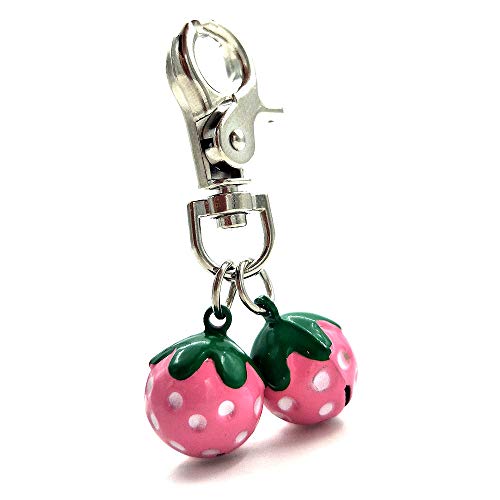 image for Sport Art 4 PCS DIY Strawberry Bell pet Bells 304 Stainless Steel Dog 