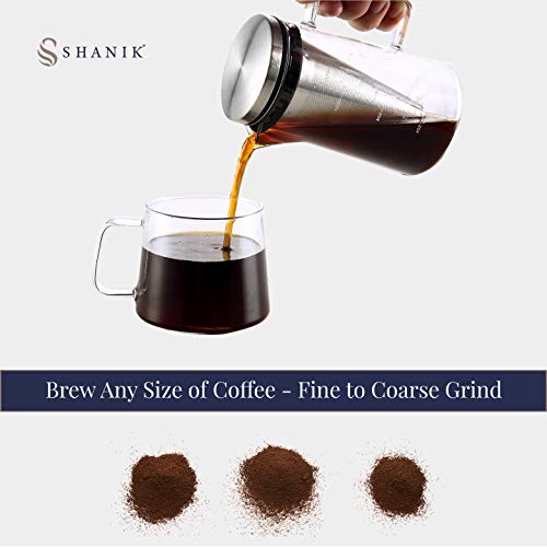 Hot Brew Coffee Maker / Tea Infuser Pitcher Glass Coffee Tea Brewer Makes the Perfect Cup of