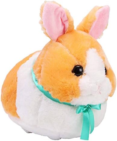 Bunny Stuffed Animal Chubby Bunny Plush Fluffy Stuffed Rabbit Plush Toy Adorable Gift Kids Decoration 12 Inches Brown