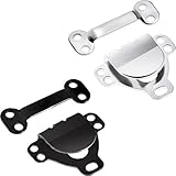 Tatuo 60 Pairs Sewing Hooks and Eyes Closure Set for Trousers and Skirt, Silver and Black