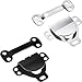 Tatuo 60 Pairs Sewing Hooks and Eyes Closure Set for Trousers and Skirt, Silver and Black