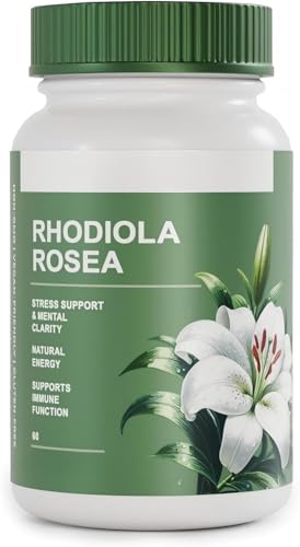 Rhodiola Rosea, 2026 Rhodiola Rosea Extract, 60 PCS Rhodiola Rosea Organic, Support for Reducing Stress, Promote Body Balance (1 Bottle)