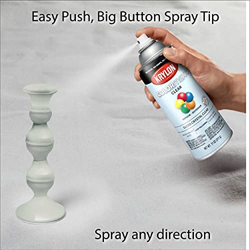 Krylon K05515007 COLORmaxx Acrylic Clear Finish for Indoor/Outdoor Use