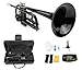 Merano B Flat BLACK / Silver Trumpet with Case+Mouth Piece+Valve Oil+Metro Tuner+Stand
