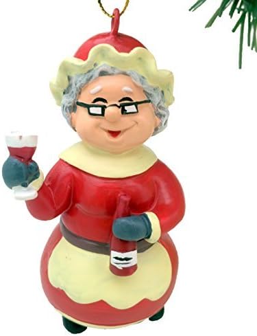 Tree Buddees Wine Mrs. Claus Christmas Ornament