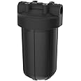 Pentair Pentek 150671 Big Black Filter Housing, 1" NPT #10 Whole House Heavy Duty Water Filter Housing with High-Flow Polypropylene (HFPP) Cap, 10 Inch, Black/Black