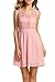 Zeagoo Women's Lace Neck Sleeveless Chiffon Cocktail Party Prom Dress