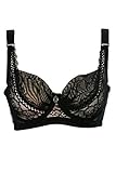 VamJump Women Sexy Sheer Lace Large Cup Transparent Bralette Bra