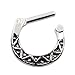 D&M Jewelry 12pcs 316L Stainless Steel - Vintage Septum Clicker Nose Ring 14g