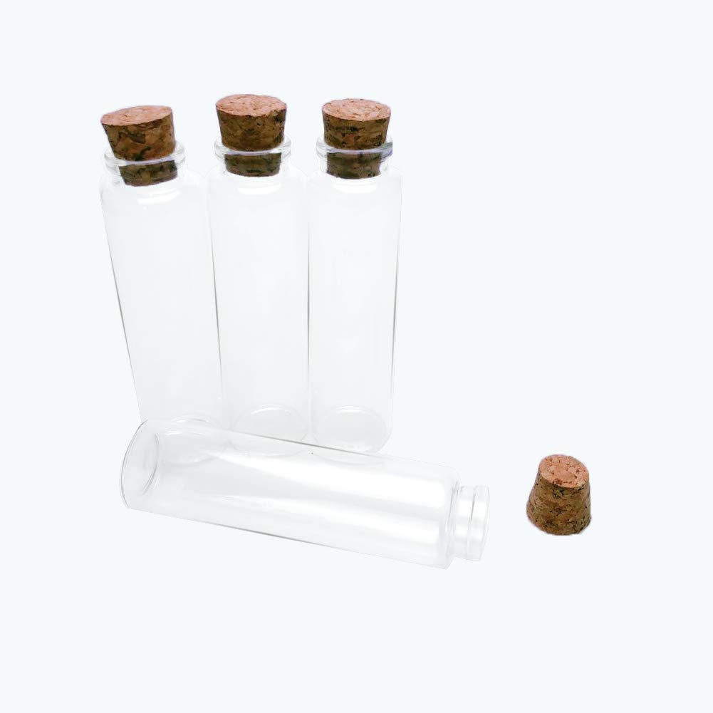 Jarvials Mini cute empty glass bottle with cork stopper, the volume of the glass bottles is 55 ml (50, 55 ml).