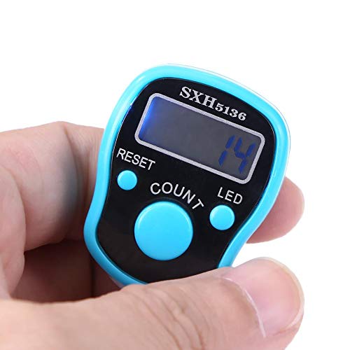 image for Vanpower Stitch Marker Finger Ring Counter LED Light Electronic Tally 