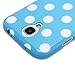 Galaxy S4 Case - Fosmon DURA Series SLIM-Fit Case Protective Skin Cover for Samsung Galaxy S4 IV / I9500 - Polka Dots (Blue)