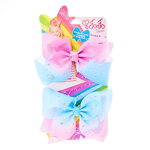 JoJo Siwa Small Pink & Blue Ombre Rhinestone Bestie Hair Bows Girl s Blue/Pink None