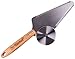 EurKitchen Deluxe Stainless Steel Pizza Cutter and Server, Slice and Serve Pizza, Pie, Cake and More, Wooden Handled Serrated Spatula with Built-in Wheel Cuts and Serves with One Convenient Tool