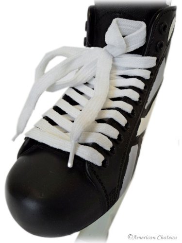 American Chateau 7" Kids Room Decor Black Ice Hockey Skates Money Piggy Bank