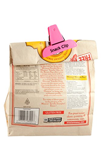 Good Living 3-Piece Set of Mini Neon Snack Bag Clips with Hanging Hole, 2-pack (2 sets, 6 Clips in Total)
