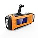 Emergency Radios, Esky Hand Crank Radio Weather Radios Solar Self Powered AM/FM/NOAA Radio with 2000mAh Rechargeable Battery, 3W Flashlight and Loudly Alarm (Orange)