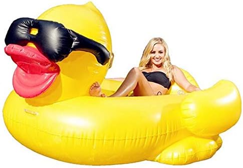 予約販売品 プールの浮遊おもちゃの膨脹可能な大きい黄色いアヒルの浮遊列 子供の浮遊ベッド水レクリエーションの椅子190 95cm 155
