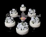 6 Tier Clear Wedding Cascade Cupcake Cake Stand by platinumcakeware