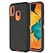 Hapitek A20 Case for Galaxy A20 Case A30 Heavy Duty Shockp Protective Tough 3 in 1 Rugged Case for Samsung Galaxy A20/30 (Black Orange)