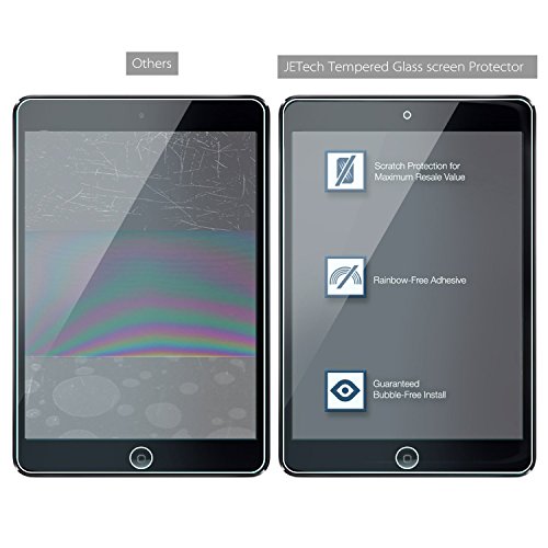 iPad Mini Screen Protector, JETech Premium Tempered Glass Screen Protector Film for Apple iPad Mini 1/2/3 (Not Mini 4) - 0336