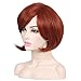 ColorGround Short Reddish Brown Prestyled Cosplay Wig for Women