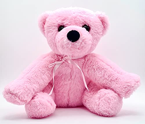 igloofy Pink Plush Teddy Bear Stuffed Animal - Soft & Cuddly Plushie for Kids, Nursery, Adults, Original & Official 12” Toy