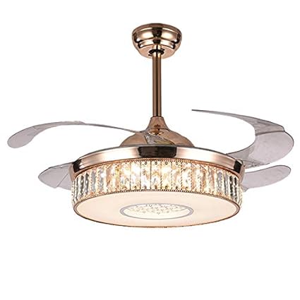 Ceiling Fans With Light 42 Inch Led Crystal Fan Chandelier Remote