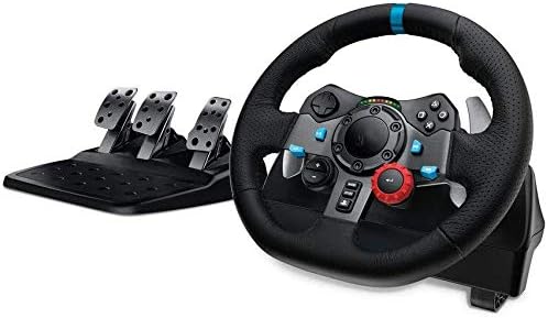 LVYE1 MRMF Racing Wheel,Dual-Motor Feedback Driving Force Racing Wheel with Responsive Pedals