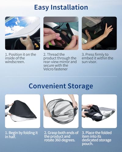 BIBIBO Compatible with BMW 1 Series F20 F40 2019-2024 Sun Protection, UV Protection, Car Sunshade, Anti-Crease Fabric, Interior Sunshade, Windscreen BMW 1 Series F40 Accessory