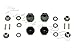 Traxxas 12mm Hex Wheel Hubs - Stub Axle Pins - 4mm Flanged Nuts - Teflon Washer Set