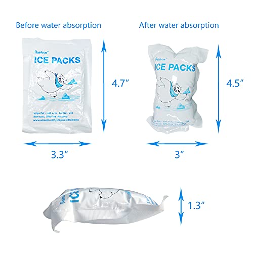 Dry Ice Packs Freezer Packs for Shipping Frozen Food, 4.3"x3.1", Long