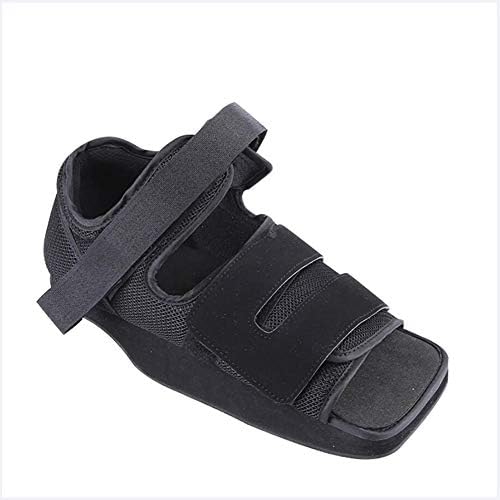 Fracture Cast Shoe,Medical Heel Wedge Healing Shoe,Square Toe Walking Shoe Brace for Men, Woman Fracture Recovery,Black,M