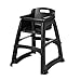 Rubbermaid Commercial Products Sturdy High Chair, 33lb Capacity, Black, Pre-Assmbled Without Wheels, Stackable, Fits Under Table for Child/Baby/Toddler Seating