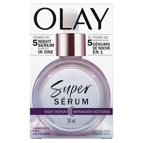 Super Siero Riparazione Notturna Idratante 5 Vantaggi in 1, 30 ml. Con Provitamina B5, Nacinamide, Acido Lattico, Glicerina e Peptidi