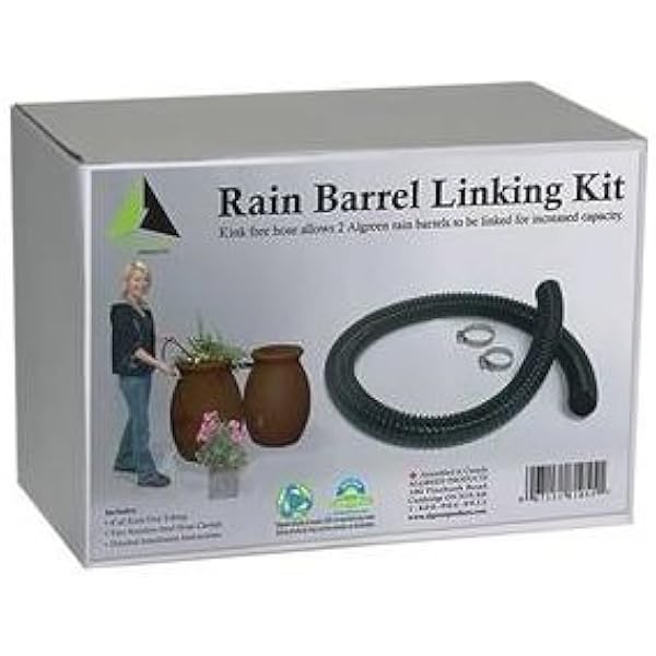 Algreen 500GPH Rain Barrel Pump Kit garden Watering Hose Connection ECO