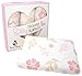 Muslin Swaddle Blankets | Premium Cotton Baby Blanket | Super Soft | Beautiful Designed Box Set | 47 x 47 Inches | 3 Pack | Floral, Chevron and Feathers for Girls