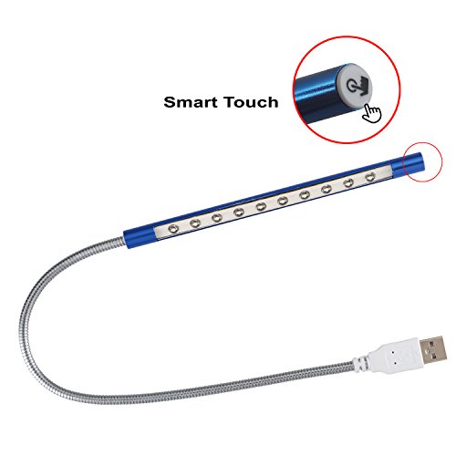 USB LED Strip Flexible for Book Text &amp; Touch Sensitive Table Reading Light Desk Lamp For all ages (Blue)