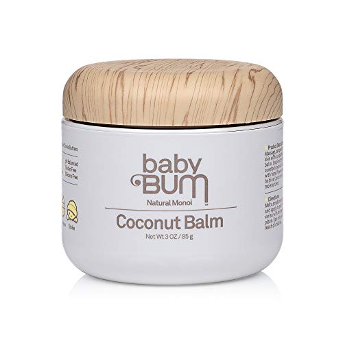 Baby Bum Natural Monoi Coconut Balm- 100% Natural Coconut Oil - Sensitive Skin Safe - Travel Size - 3 oz