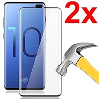 Keklle Glass Screen Protector for Galaxy S10, Anti-Bubble, Case Friendly, Scratch-Resistant, High Definition Full Coverage Tempered Glass Compatible with Samsung S10 (Black)