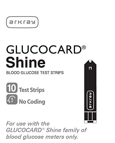 ARKRAY GLUCOCARD Shine Blood Glucose Test Strips – No Coding Required, Fast 5-Second Results, 0.5 Microliter Sample Size – Compatible with Shine Blood Glucose Meters, 50 Count