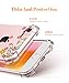 GVIEWIN Clear Flower for SE 2020 Case/8 Case/ 7 Case, Soft TPU Silicone Ultra-Thin Slim Fit Transparent Pink Flowers Flexible Cover for iPhone SE2/7/8, Spring Flowers/Orange