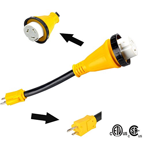 Buy Epicord RV Camper Power Adapter Cords 15amp Male Plug to 50amp