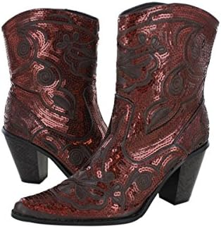 Helens Heart Women's Sparkle Sequin Bling Short Western Cowgirl Boots Assorted Colors