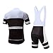 Coconut Ropamo CR Men's Cycling Jersey Set Road Bike Jersey Zipper Pocket Short Sleeves Cycling Kits Bib Shorts 3D Padded (White/Black, XL)