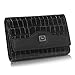 RFID Blocking Secure Wallet - Ladies Compact Trifold - RFID Wallets for Women (Black Croc)