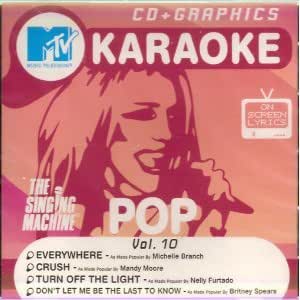 Various Mtv Karaoke Pop Cd Everywhere Michelle Branch Crush Mandy Moore Turn Off The Light Nelly Furtado Don T Let Me Be The Last To Know Britney Spears Amazon Com Music