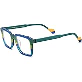 HEPIDEM Multicolor Acetate Glasses Frame Men Vintage Square Eyeglasses Optical Spectacles 9269