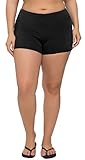 Sociala Women's Plus Size Swim Shorts Boyleg Tankini Swimwear Bottom Boardshorts