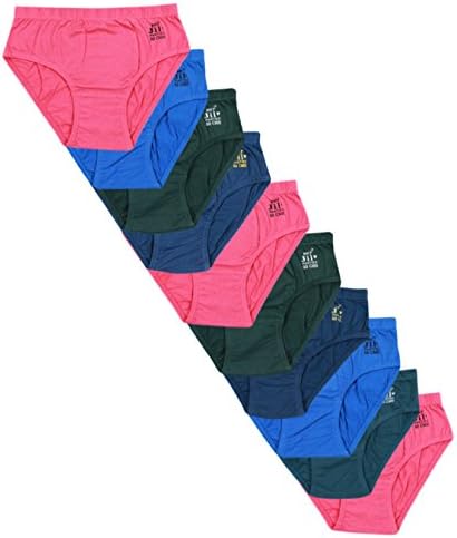 Womens Brief 100% Cotton Plain Ladies Panty Inner Elastic Under wear Combo Pack Offer (Color May Vary)